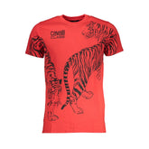 Cavalli Class Red Cotton T-Shirt -   -  Cavalli Class.